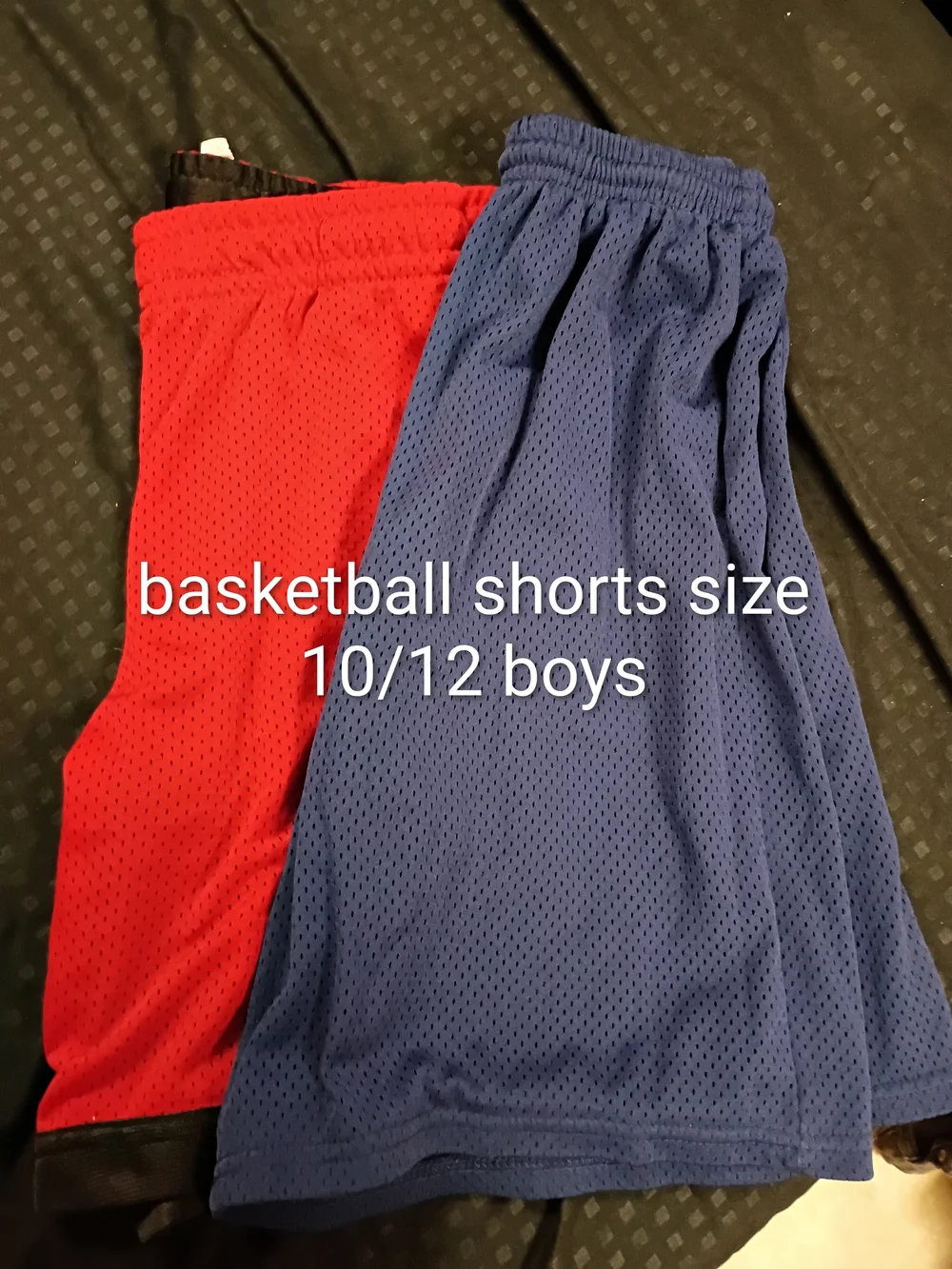 Boys Red and Blue Mesh Basketball Shorts - Pack Size 10/12